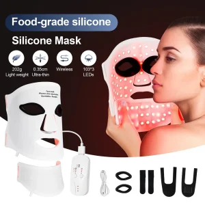 LED Red Light Infrared Therapy Face Mask Face