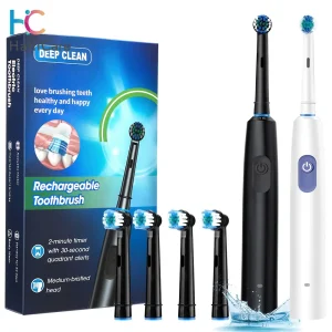 Electric Smart Rotating Timing Toothbrush, Rechargeable